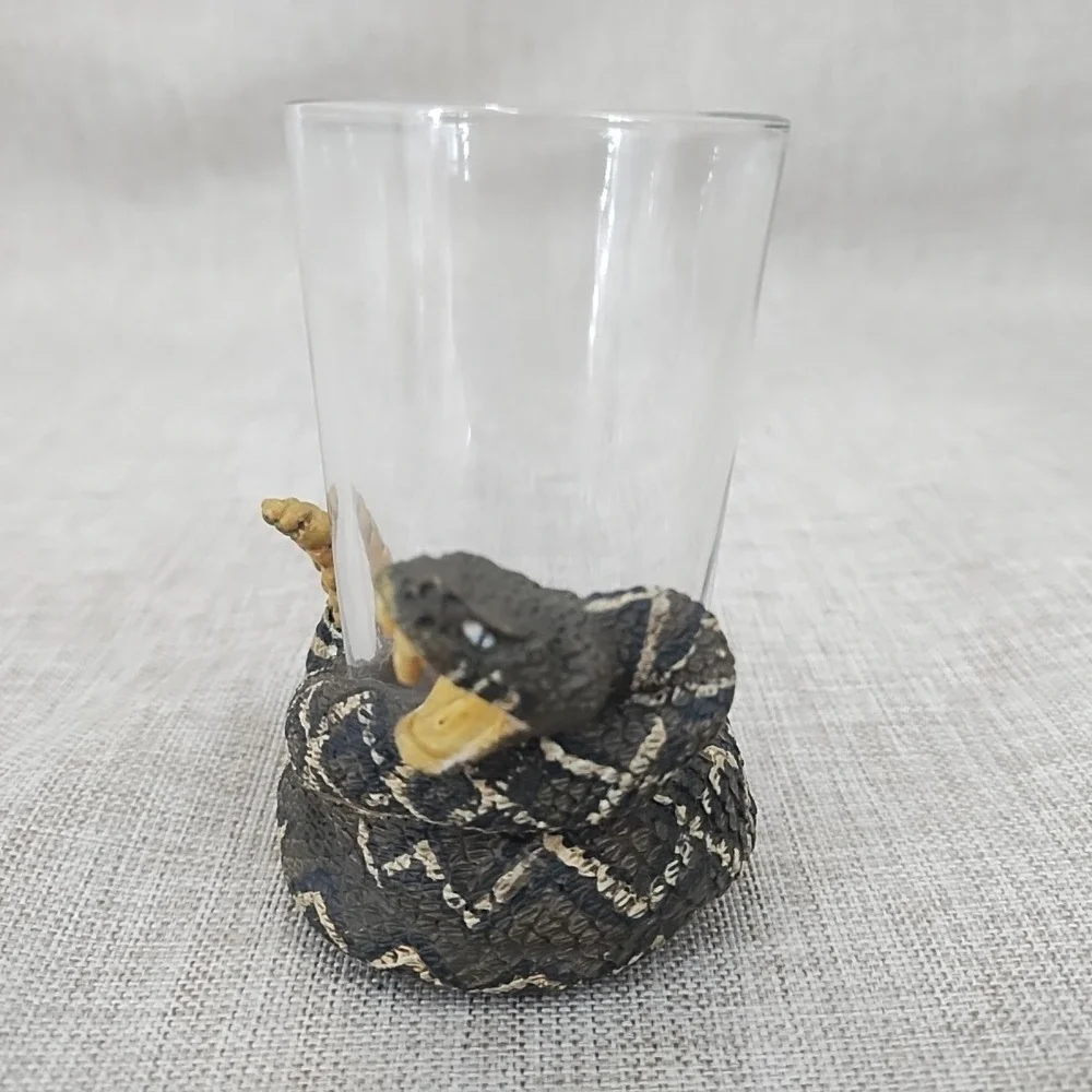 Rattlesnake Shot Glass 3 3/4